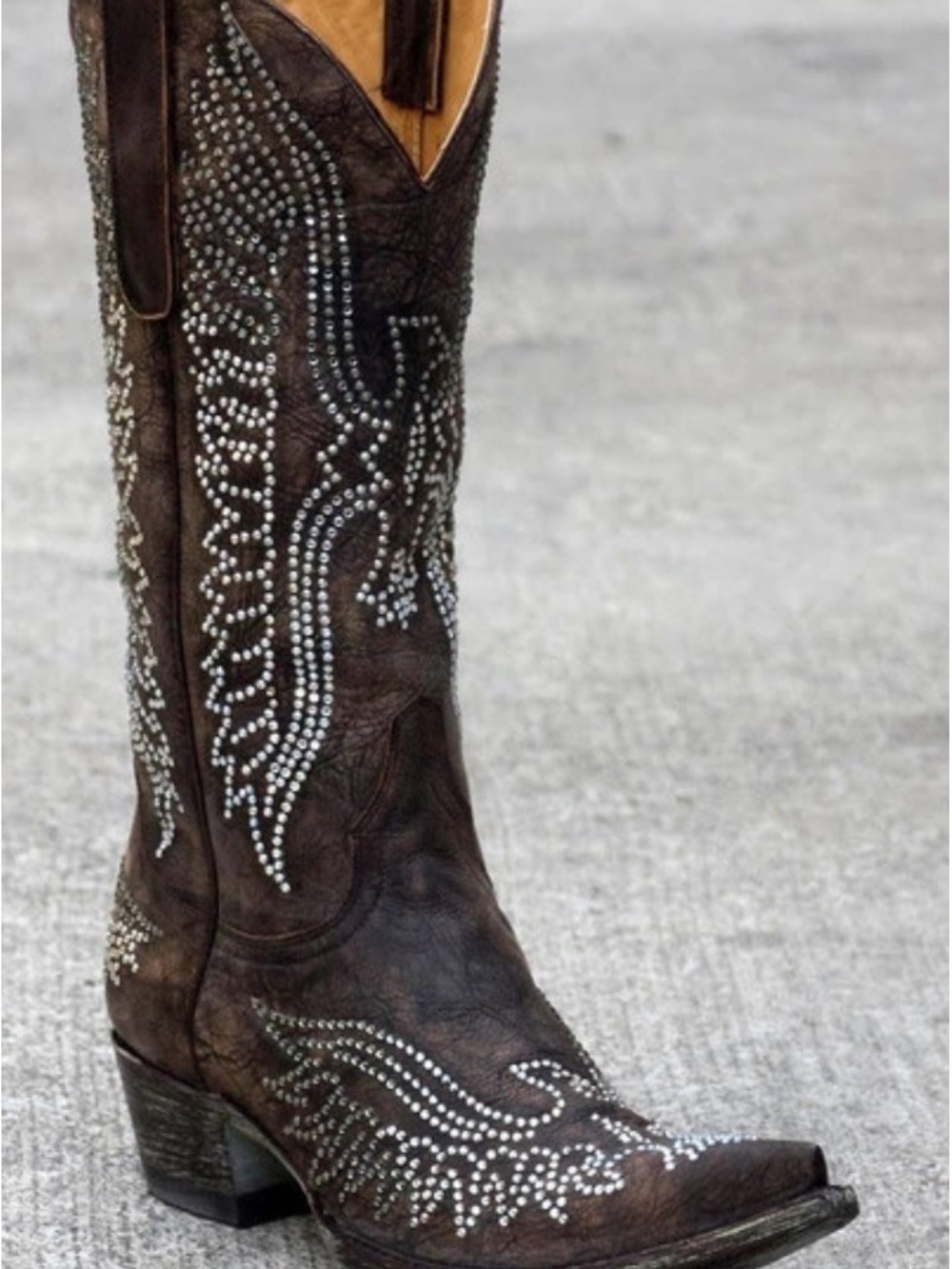 ISO *DO NOT BUY*. Old Gringo Brown Rhinestone Western Cowboy Boot
